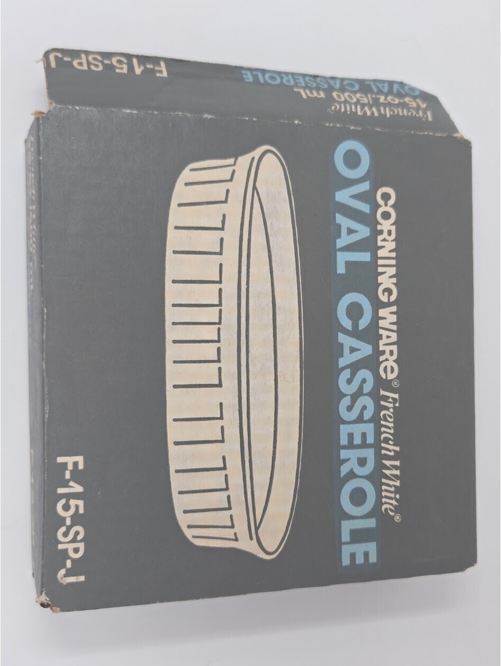 Corning Ware French White Oval Casserole Dish F15SPJ 475ml With Box